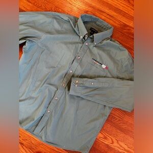 Jeep Dodge‎ Ram Crysler Lands End Oxford Green Button Down Shirt XL 17-17.5
